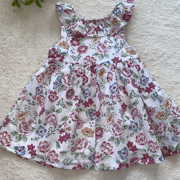 NWT Janie and Jack Pink & White Baby Floral Dress 18-24M - Picture 3 of 12